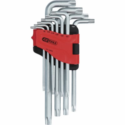 Jeu de clés mâles coudées Torx, longues, 10 pcs - KS TOOLS : 151.4880