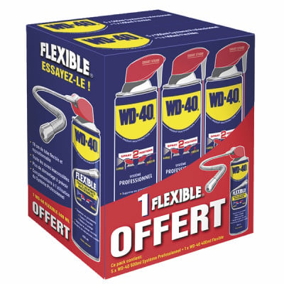 Pack promotionnel 5x 500 ml Système Professionnel + 1 x Flexible WD-40 400ml (X 6) - WD40 : 33830/FOC