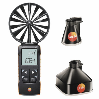 Testo 417 kit 1 - Anémomètre à hélice 100mm et jeu de cônes - TESTO : 0563 1417