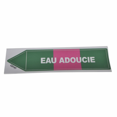 Étiquette souple adhésive eau adoucie (X 10) - DIFF