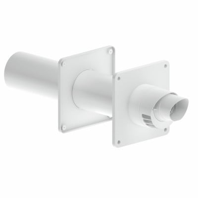 Terminal horizontal PP 80/125 Blanc - BURGERHOUT : 400453028