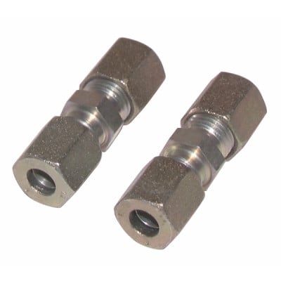 Raccord à bague droit tube 6mm x tube 6mm (X 2) - DIFF