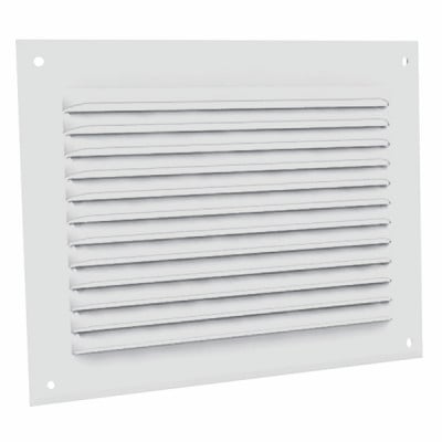 Grille à auvents en aluminium prélaqué blanc GA BL 165 x 165 - ANJOS : 6704