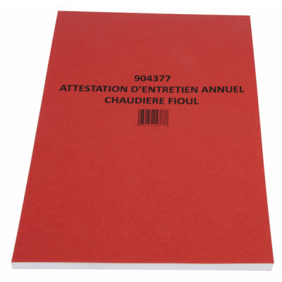 Carnet attestation fioul - DIFF