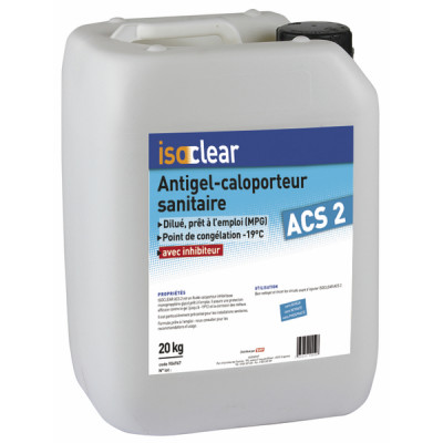 Antigel caloporteur sanitaire et solaire prêt à l'emploi ACS2 - ISOCLEAR