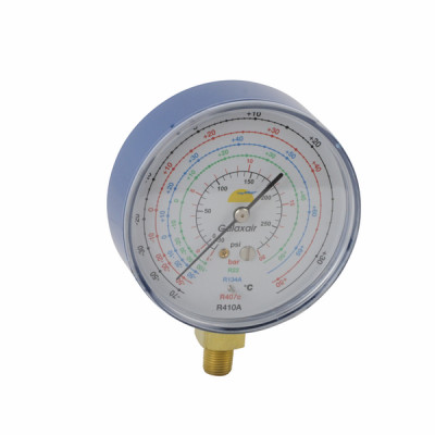 Manomètre Ø80mm BP CLIM -1 à 20b antipulsation - GALAXAIR : 811-C-N