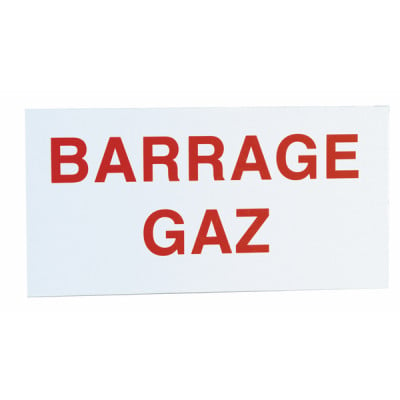 Étiquette rigide barrage gaz - DIFF