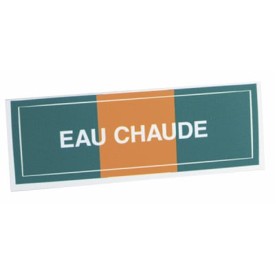 Étiquette souple adhésive eau chaude (X 10) - DIFF